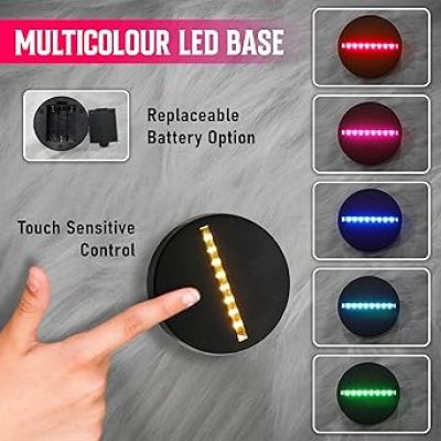 Butterfly Night Light, Birthday Gift for Girls 3D Illusion Lamp Kids Bedside Lamp with 7 Colors Changing Touch Control Butterfly Girls Gifts